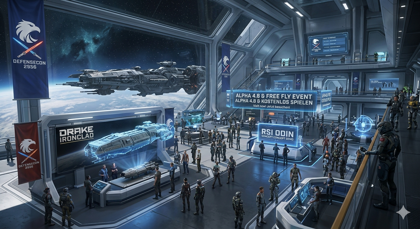 Star Citizen Alpha 4.8 DefenseCon Free Fly Event mit RSI Odin